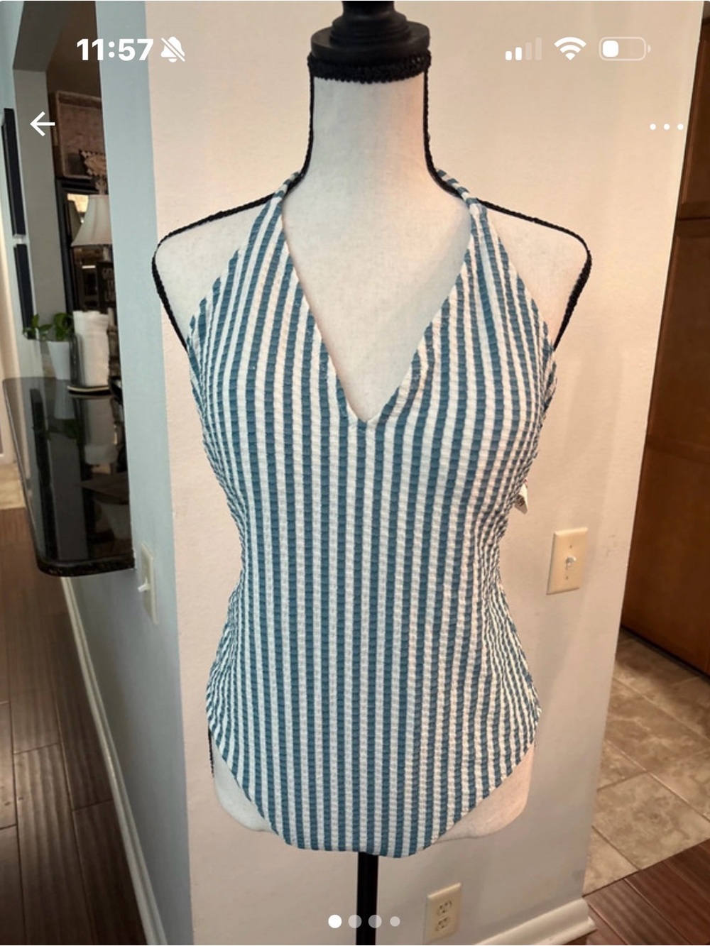 Jessica Simpson striped Swimsuit